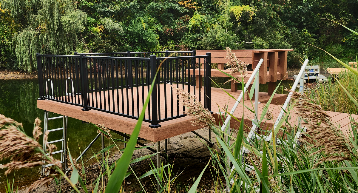 Deep Water Designs elevated dock with I.Dekk