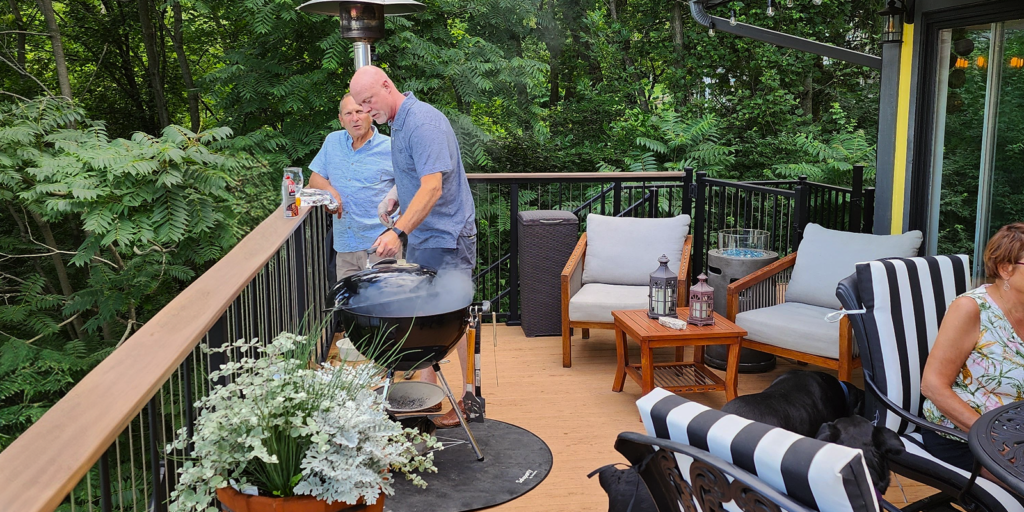 outdoor living with DuxxBak decking for dry spaces